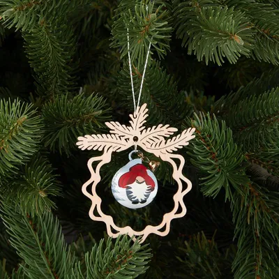 Immagine prodotto di Palla di vetro per albero di Natale in ramo - gnomo (set di 3 - 8,5 cm) di Tietze Erzgebirgsdesign