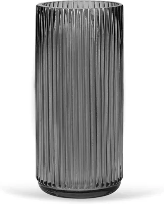 Immagine prodotto di Vaso in vetro grigio 9x9x19,5 cm, decorativo