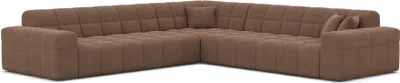 Produktbild von Strukturstoff Ecksofa Nivara Braun