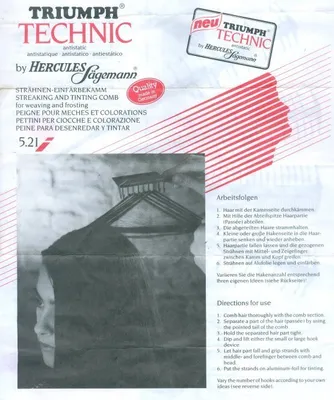Produktbild von Technik Kammset 94/521(2 Strähneneinfärbekamm mit 2 Kammreihen
