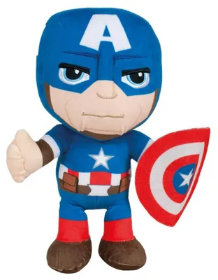 Produktbild von Marvel Avengers Captain America Kuscheltier - 30 cm Plüschtier Stofftier