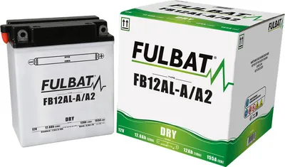 Productafbeelding van Accu FULBAT FUL DRY - FB12AL-A / FB12AL-A2 / YB12AL-A / YB12AL-A2 (droge, onderhoudsvrije accu, zuur meegeleverd)
