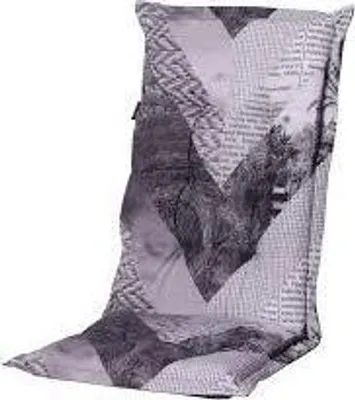 Produktbild von Madison Tuinstoelkussen hohe Rückenlehne 50x123 cm Lima Grau, wasserabweisend, 7 cm dick, 50% Baumwolle, 50% Polyester