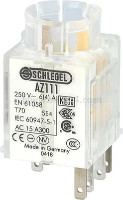 Immagine prodotto di Georg Schlegel Contatto a pulsante, 1Ö + 1S + 1 contatto centrale Contatto AZ Spina piatta 2,8 mm x 0,8 mm - 1 pezzo