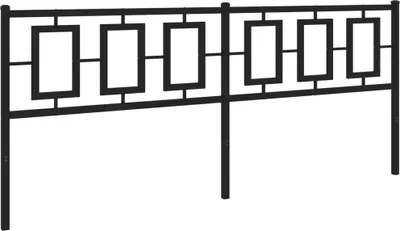 Produktbild von vidaXL Ersatz-Kopfteil Metall Schwarz 200 cm