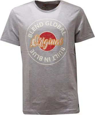 Productafbeelding van 6897AE heren T-shirt, grijs, katoen, bedrukt