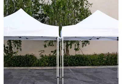 Produktbild von Verbindungsrinne für Faltpavillons 8 m – mit Klettverschluss, verbindet zwei Pavillons - Weiß