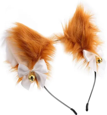 Produktbild von 2Pcs Fuchs Ohren Stirnband Plüsch Anime Stirnband Cosplay für Erwachsene Orange