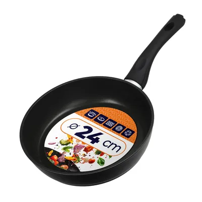 Productafbeelding van KADAX koekenpan "Garsas", pan met antiaanbaklaag, pan met kunststof handvat, 24 cm, zwart