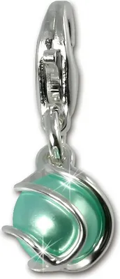 Produktbild von SilberDream Charm Schmuck Anhänger Mint Kugel türkisa 925 Echt Silber FC250G