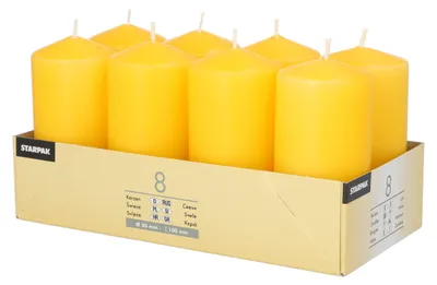 Produktbild von Papstar 17986, Zylinder, Gelb, 16 h, 8 Stück(e)