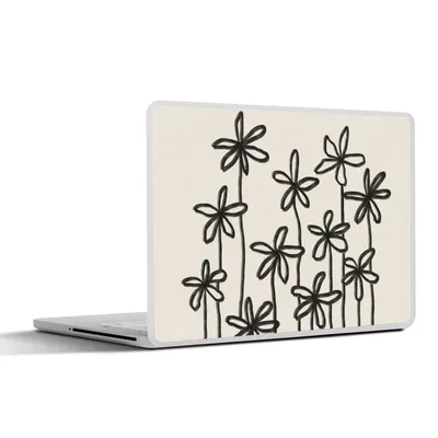 Produktbild von MuchoWow® Laptop Aufkleber Sticker Cover Blumen - Pflanzen - Pastell - Abstrakt 32.5x23.5 cm - Sticker für Laptop - Selbstklebend