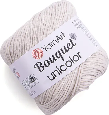 Produktbild von YarnArt Bouquet Unicolor 3205 Baumwollgarn, Pudriger Beige, 200m, 100g