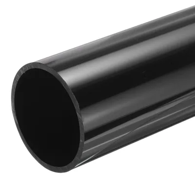 PVC-Zährohr, rund, 67,8/75 mm, 500 mm, schwarz, schlagfest