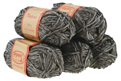 500g Strick-Garn Nature Strickwolle Häkelgarn Makramegarn, braun grau