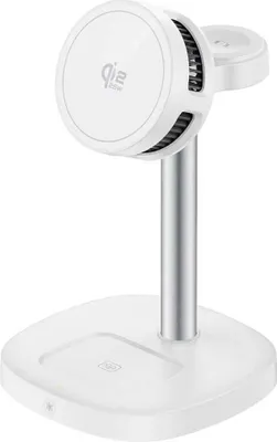 Imagen del producto de Base de carga magnética inalámbrica AIORBER, 25W, 3 en 1, cargador rápido Qi, soporte para teléfono, QC3.0, universal, color
