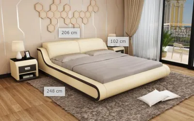 Immagine prodotto di Letto Tappezzeria Design L'hotel letti matrimoniali 180x200cm camera da letto in pelle nuovo