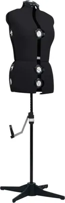 Produktbild von vidaXL Schneiderpuppe Verstellbar Weiblich Schwarz M Größe 40-46