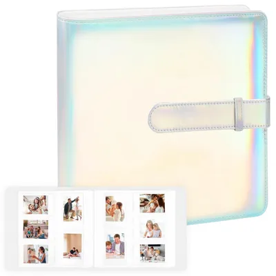Produktbild von Fotoalbum für Instax Mini & Polaroid Fotos mit 360 Fächern in Silber