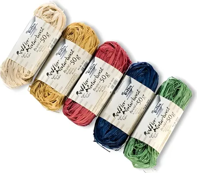Produktbild von folia Raffia-Naturbast 50 g tannengrün