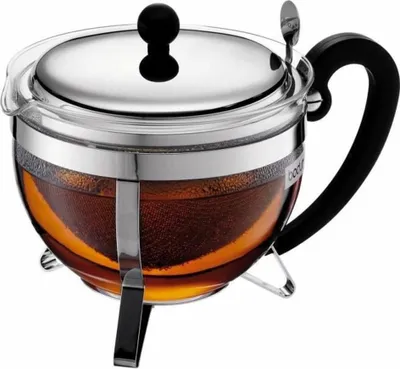 Image de Bodum CHAMBORD Machine à thé avec filtre en acier inoxydable, 1,5 l, Brillant