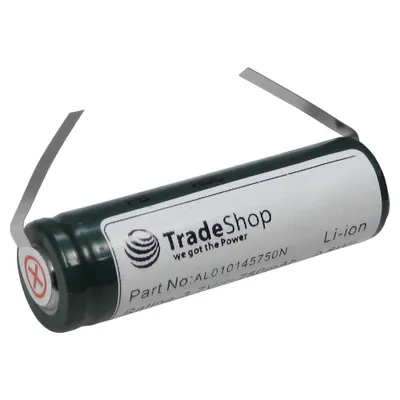 A single battery with two metal tabs extending from the top.