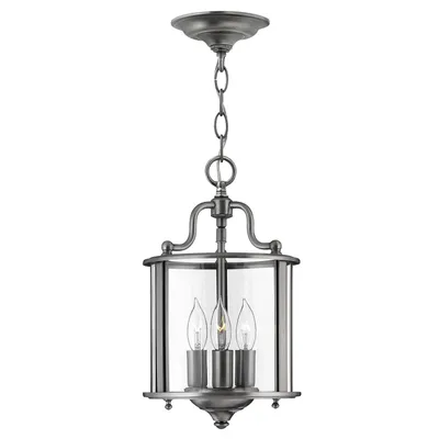 Zdjęcie produktu dla Lampa wisząca Gentry szaro-pewter 3xE14x60W metal wym:32x20x20cm IP20 Hinkley