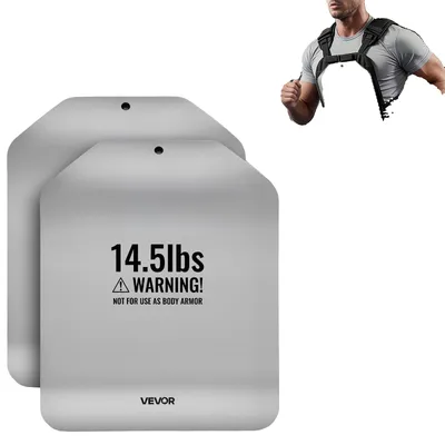 Produktbild von VEVOR Gebogene Gewichtsweste Platten, 6,6 kg Paare, Premium Stahl Taktische Gewichtete Platten für Weste, Ergonomisches Design, für Kraftausdauertraining, Laufen, Joggen, Fitness, Intensive Workouts