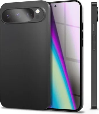 Zdjęcie produktu dla Etui do Google Pixel 9 Pro - niezwykle cienkie i lekkie 0,3 mm, matowe i odporne na odciski palców, twarda obudowa - czarny nieprzezroczysty