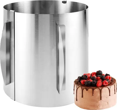 Image de Moule à pâtisserie réglable - acier inoxydable - 1 pièce - 20 cm
