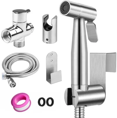 Produktbild von Bidet Handbrause für die Toilette, Bidet-Sprüher, Edelstahl Duschsprüher, WC Brause Bidet Set, Sitz-Bidet-Aufsatz