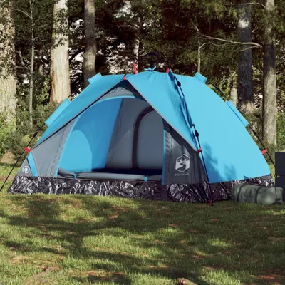 Produktbild von Möbel Kuppel-Campingzelt 3 Personen Blau Quick Release - Campingzelte 4004194
