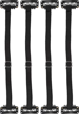 Image de 4PCS Bande de lifting du visage avec pince à cheveux Ceinture élastique réglable de lifting du visage Ceinture de retrait des rides des yeux (noir)