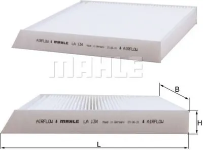 Produktbild von MAHLE Innenraumfilter LA 134 Pollenfilter für RENAULT Scénic I (JA0/1, FA0)