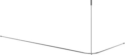 Produktbild von Duschvorhangstange Burschberg L-Form inkl. Deckenstütze Ø 10 mm 170 x 75 cm edelstahl gebürstet matt