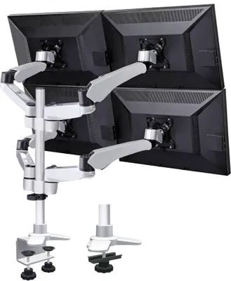 Produktbild von SpeaKa Professional Monitor-Tischhalterung SP-3957076 Flex 4 Display(s) 25,4 cm (10) - 68,6 cm (27) Schwarz, Silber H