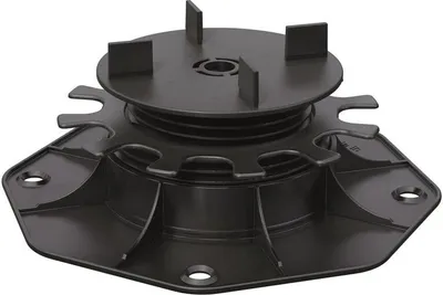 Image de Palier de terrasse avec croix de joint, réglage en hauteur. 35-70 mm Avec rehausse mobile qui peut compenser une inclinaison du support jusqu'à 8%.