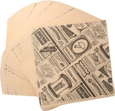 Produktbild von 200 Blätter Fettfreies Lebensmittelpapier - Deli-Papier - Backpapier - Antihaftpapier für Körbe - Papier für Burger - Sandwiches - Pommes - Käse (22 x 22 cm)