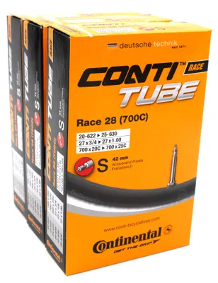 Produktbild von 3 x Continental Fahrradschlauch Race 28 Zoll 20/25-622/630 SV 42 mm