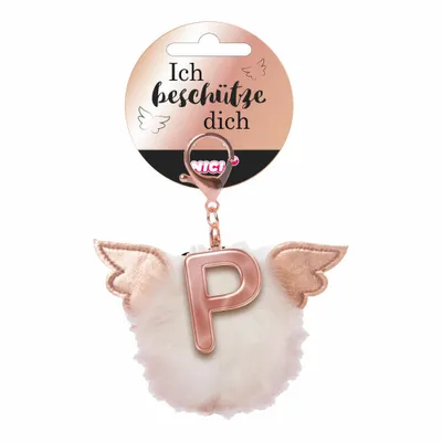 Immagine prodotto di Etichetta per borsa P pom pom di peluche con ali u.