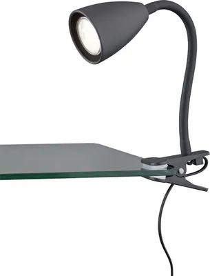 Immagine prodotto di Lampada da tavolo da lettura a clip nera GU10 Wanda Trio