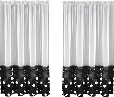Produktbild von Vorhang fertig HAGA 145x180 Voile Schwarz (Preis für ein Stück)