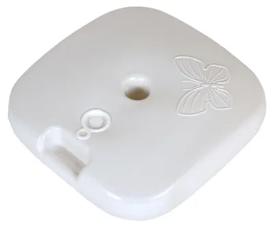 Image de Pied de parasol blanc Pied de parasol plastique remplissable 45x45cm