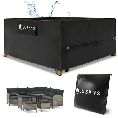 Produktbild von Juskys Gartenmöbel Abdeckplane CoverSafe Pro 250x250x90 cm- wasserdicht, UV-Schutz mit Lüftungsschlitz