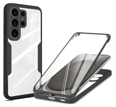 Produktbild von 360° Grad Hülle für Samsung Galaxy S26 Ultra vollschutz mit Integriertem Displayschutz Schwarz