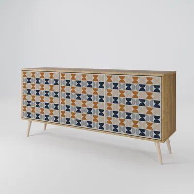 Immagine prodotto di Spacerebels cassettiera a 3 ante - credenza cassettiera - credenza alta - mobile armadio - soggiorno camera da letto - 57,5×164,5×42 (HxLxP)