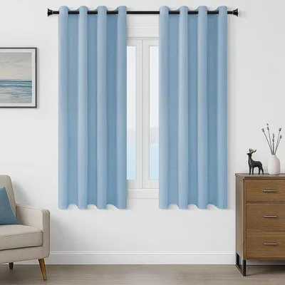 Zdjęcie produktu dla Kurtyny termiczne 140 x 160 cm, błękitne, z oczkami
