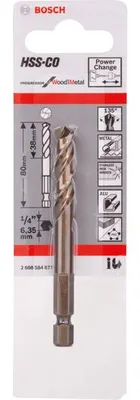 Produktbild von Zentrierbohrer HSS-Co, 80 mm