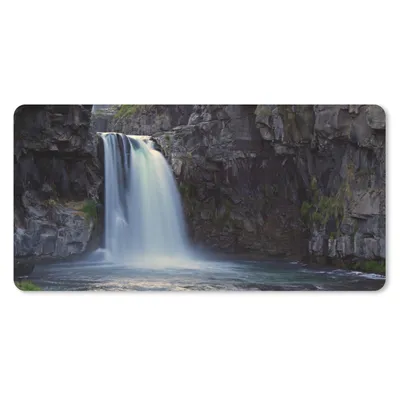 Produktbild von MuchoWow® Mauspad Mousepad Wasserfall - Wasser - Felsen 60x30 cm - Mousepads - Maus Mat - Pad - Mausunterlage - Nachhaltig