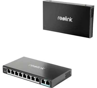 Obrázek produktu pro Reolink 8 PORT POE SWITCH 120W, Nespravované, Gigabit Ethernet (10/100/1000), Podpora napájení po Ethernetu (PoE), Instalace do racku, 1U